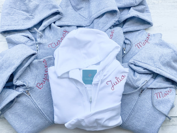 The Julia Neckline Zip Up Sweatshirt