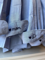 Personalized Oxford Shirt - Embroidered Cuff, Oversized Mens Fit, Bridal Party Gift