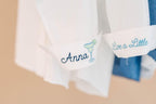 Embroidered Bridal Shirt - Custom Button Down With Personalized Cuff Embroidery