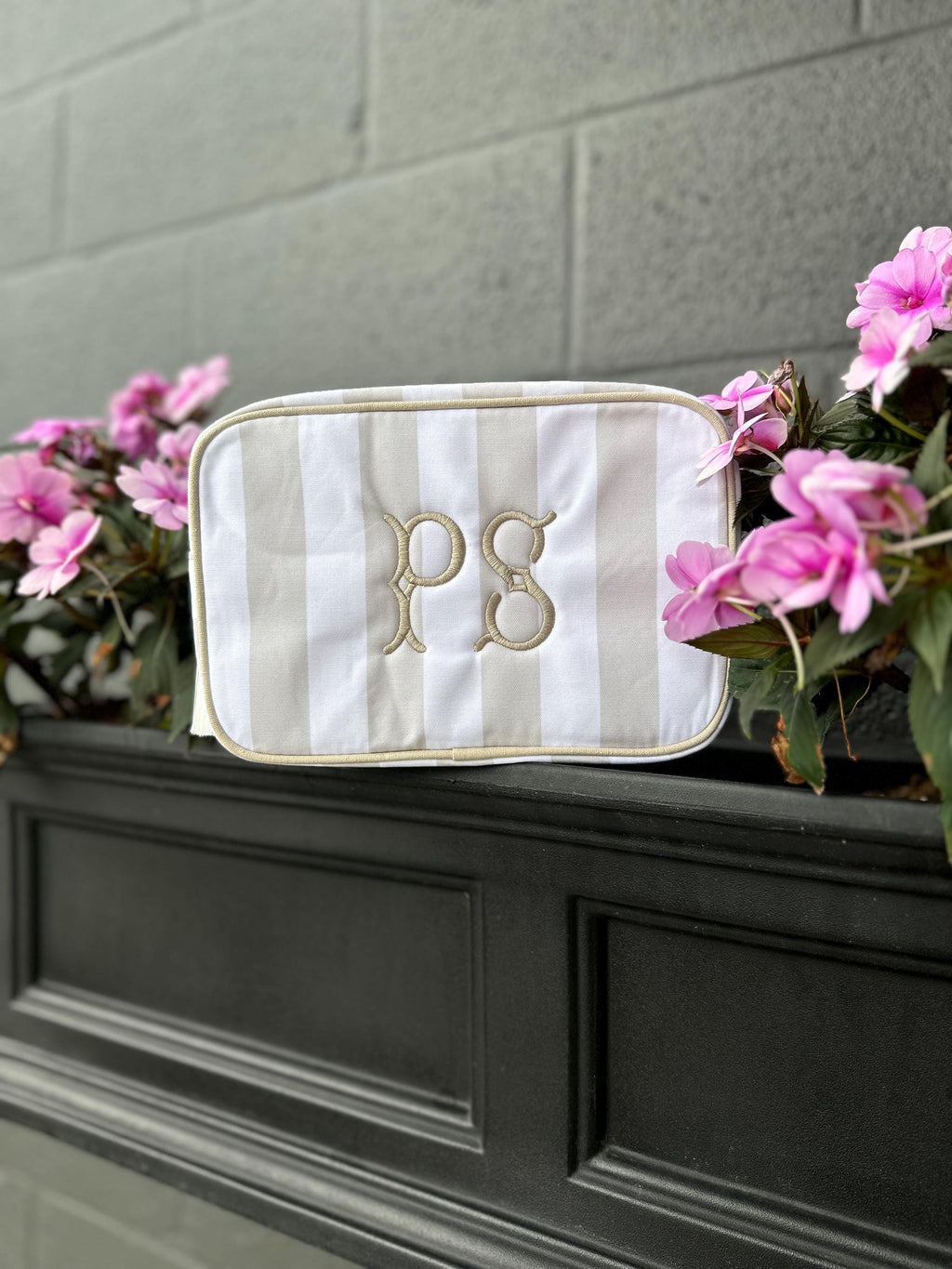 Mahjong Tile Pouch - Preppy Travel Bag With Tassels | Embroidered Pencil Case