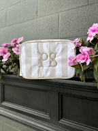 Mahjong Tile Pouch - Preppy Travel Bag With Tassels | Embroidered Pencil Case
