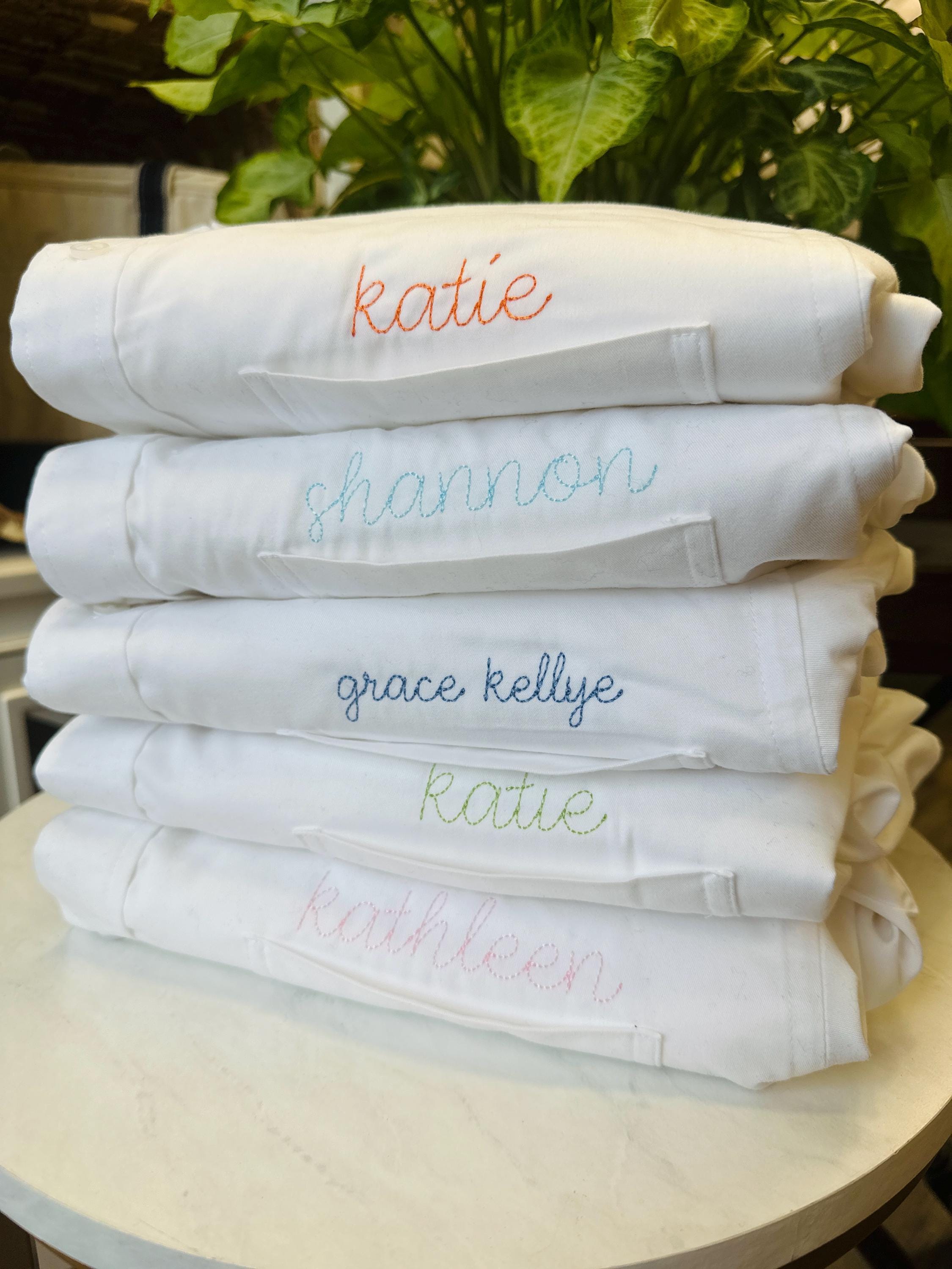 Embroidered Button Down - Bridal Party Shirts | Custom Monogram Oxford Shirt