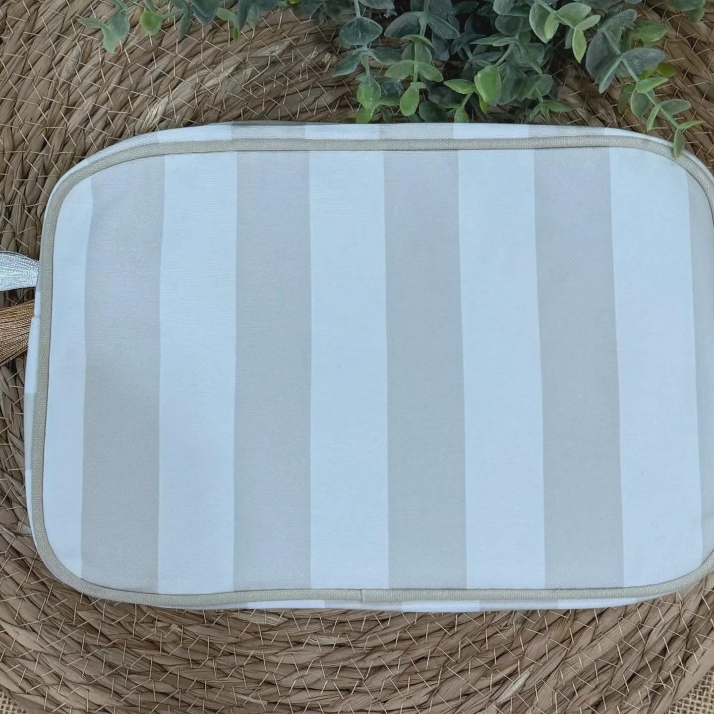 Mahjong Tile Pouch - Preppy Travel Bag With Tassels | Embroidered Pencil Case