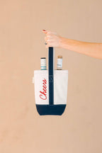 Personalized Wine Tote - Monogram Wine Bag With Removable Velcro Dividers