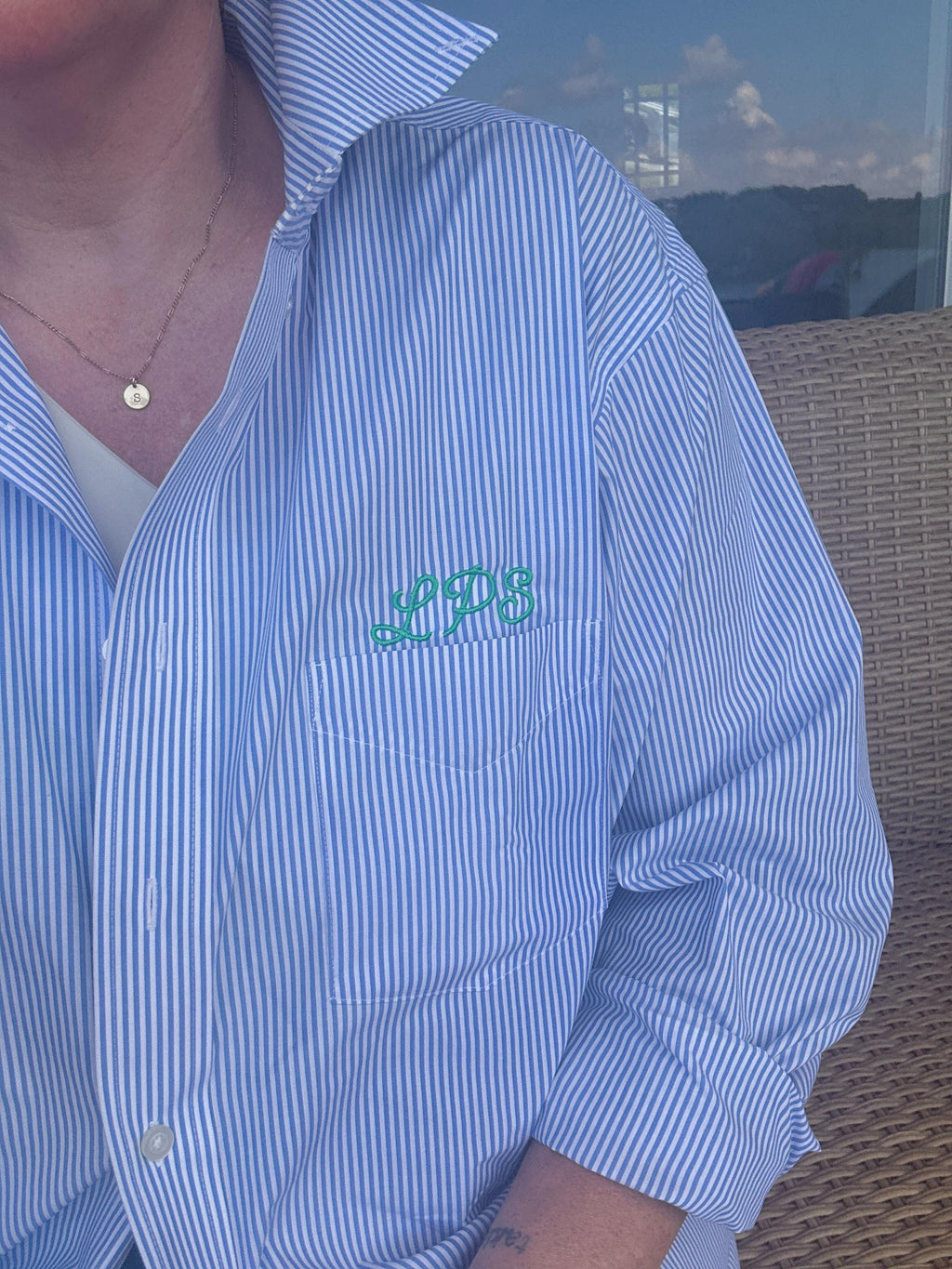 Embroidered Button Down - Bridal Party Shirts | Custom Monogram Oxford Shirt