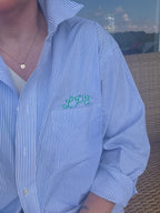 Embroidered Button Down - Bridal Party Shirts | Custom Monogram Oxford Shirt