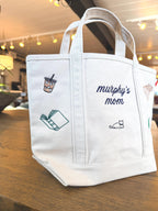 Mini Canvas Tote - Personalized Embroidered Boat Bag for Bachelorette Party