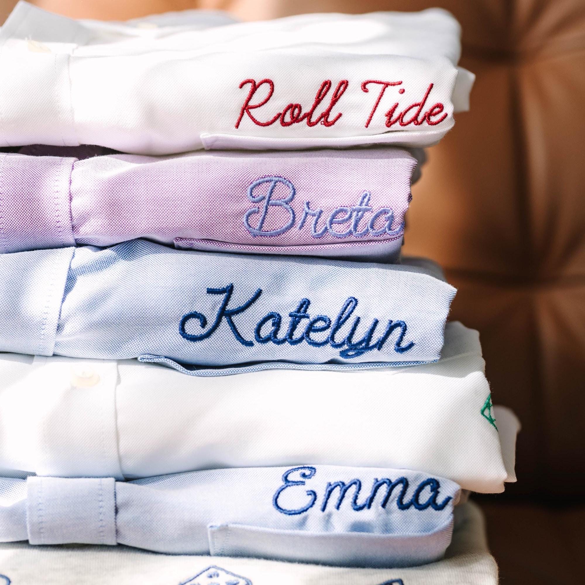 Embroidered Button Down - Bridal Party Shirts | Custom Monogram Oxford Shirt
