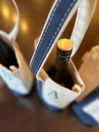 Personalized Wine Tote - Monogram Wine Bag With Removable Velcro Dividers