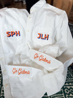 Embroidered Button Down - Personalized Bridal Party Shirts | Wrinkle Resistant Oxford Blend