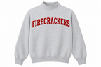 Firecracker Applique Mock Neck Sweatshirt