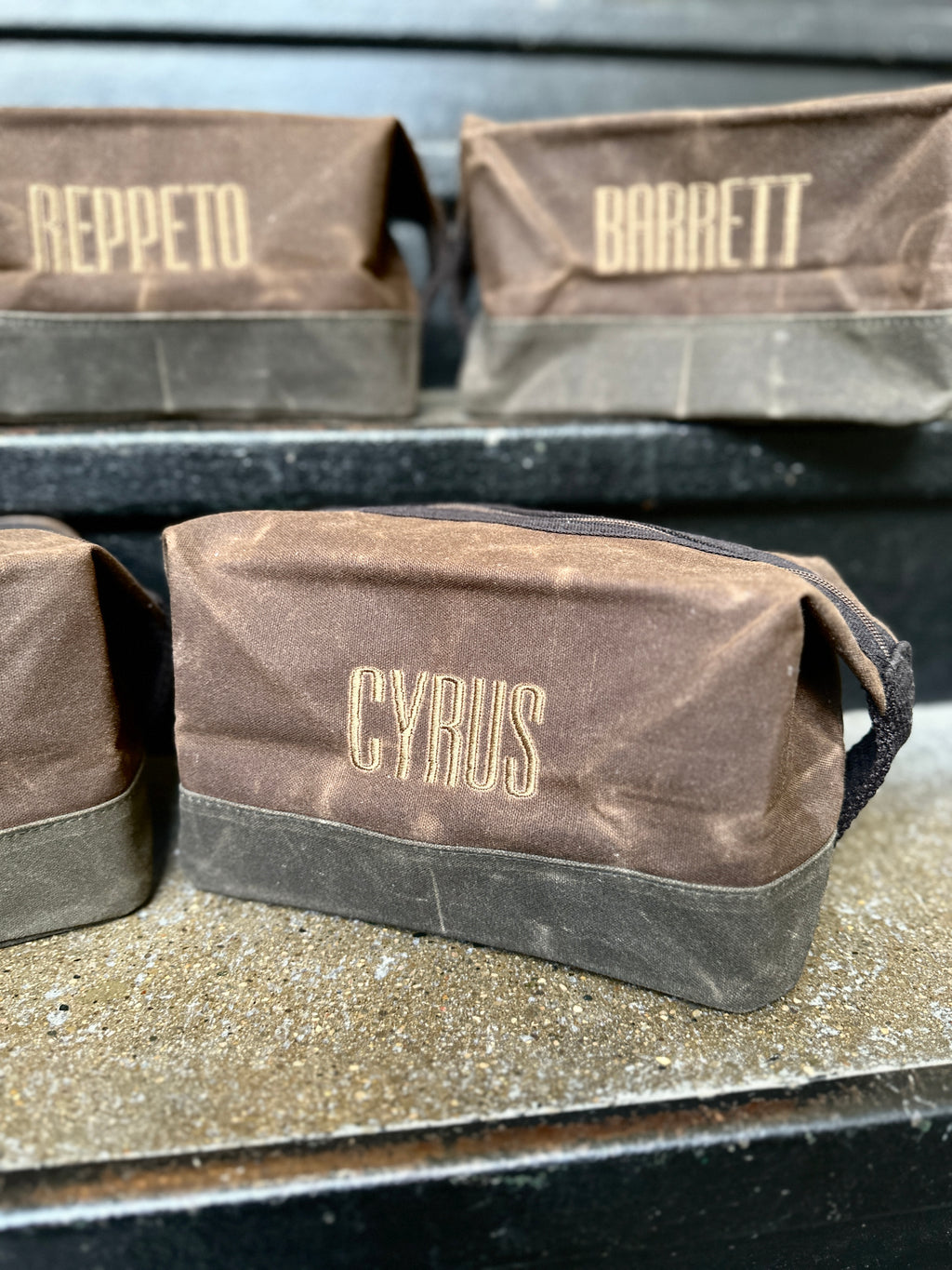 The Owen Mens Waxed Dopp Kit Travel Toiletry Bag