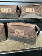 The Owen Mens Waxed Dopp Kit Travel Toiletry Bag