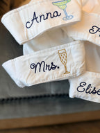 Embroidered Bridal Shirt - Custom Button Down With Personalized Cuff Embroidery