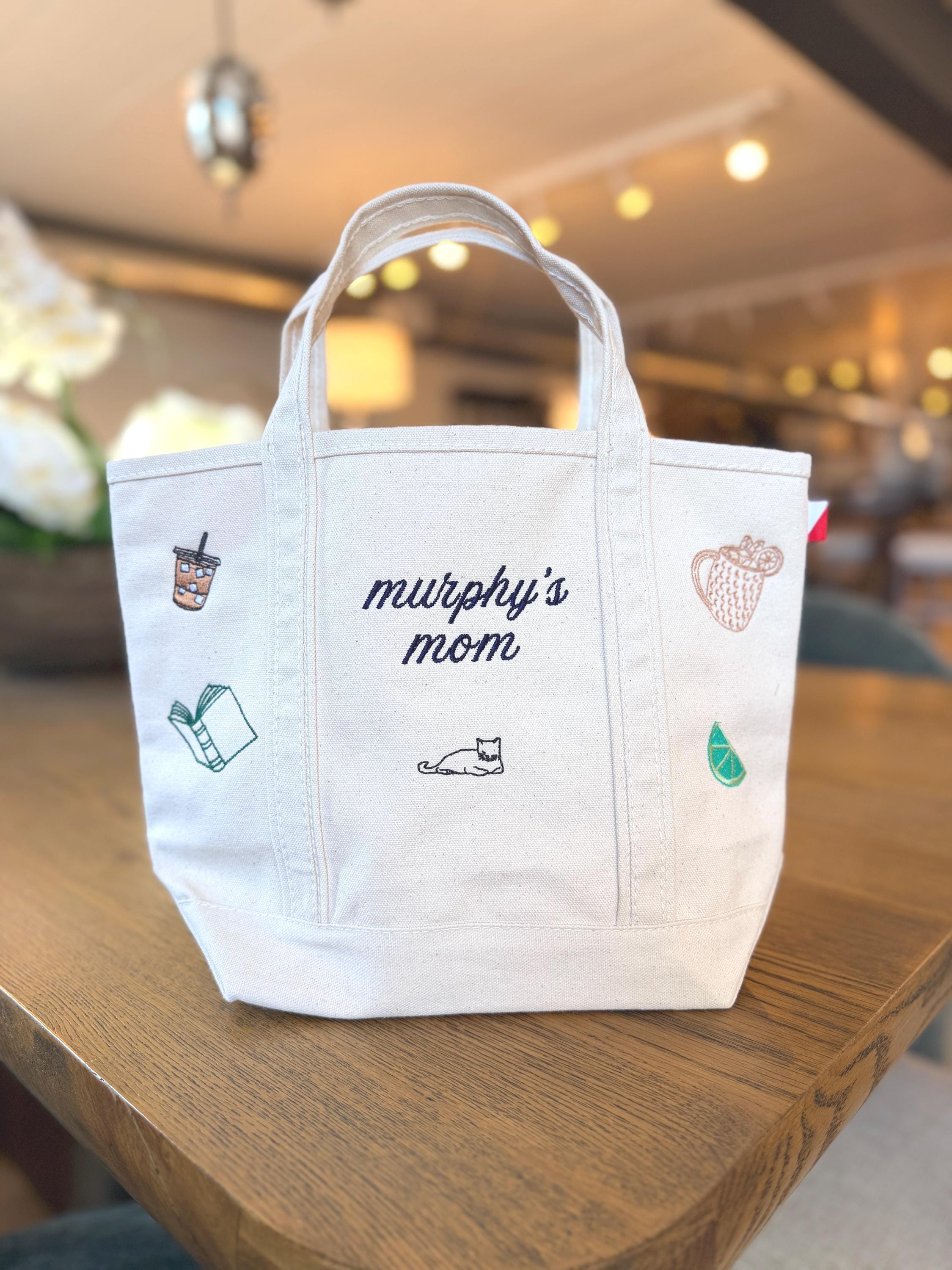 Mini Canvas Tote - Personalized Embroidered Boat Bag for Bachelorette Party