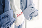 Personalized Oxford Shirt - Embroidered Cuff, Oversized Mens Fit, Bridal Party Gift