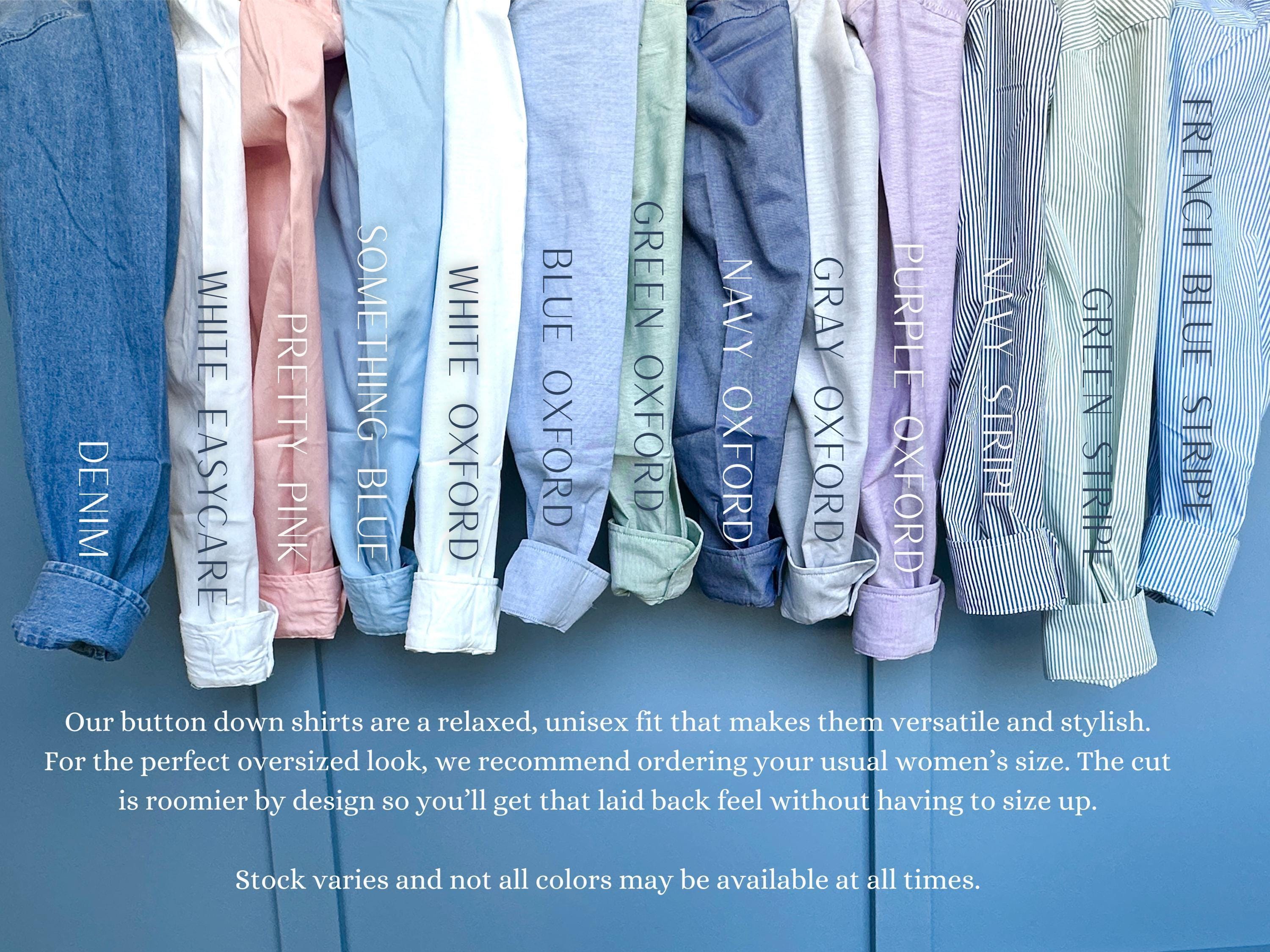 Personalized Oxford Shirt - Embroidered Cuff, Oversized Mens Fit, Bridal Party Gift