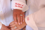 Personalized Oxford Shirt - Embroidered Cuff, Oversized Mens Fit, Bridal Party Gift
