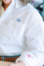 Embroidered Button Down - Personalized Bridal Party Shirts | Wrinkle Resistant Oxford Blend