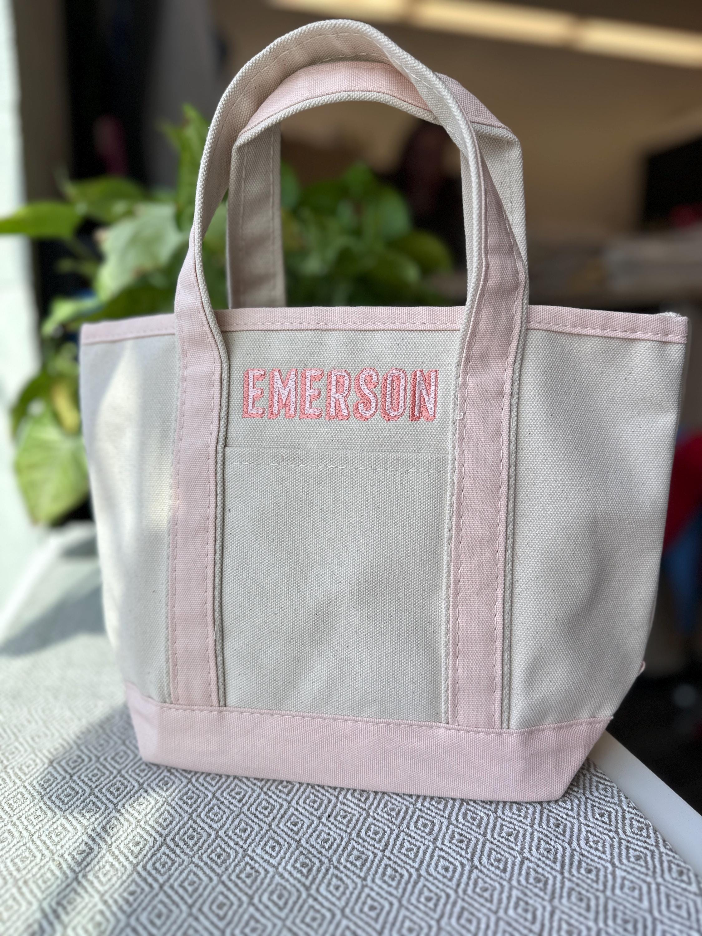 Mini Canvas Tote - Personalized Embroidered Bag | Custom Monogram Small Tote