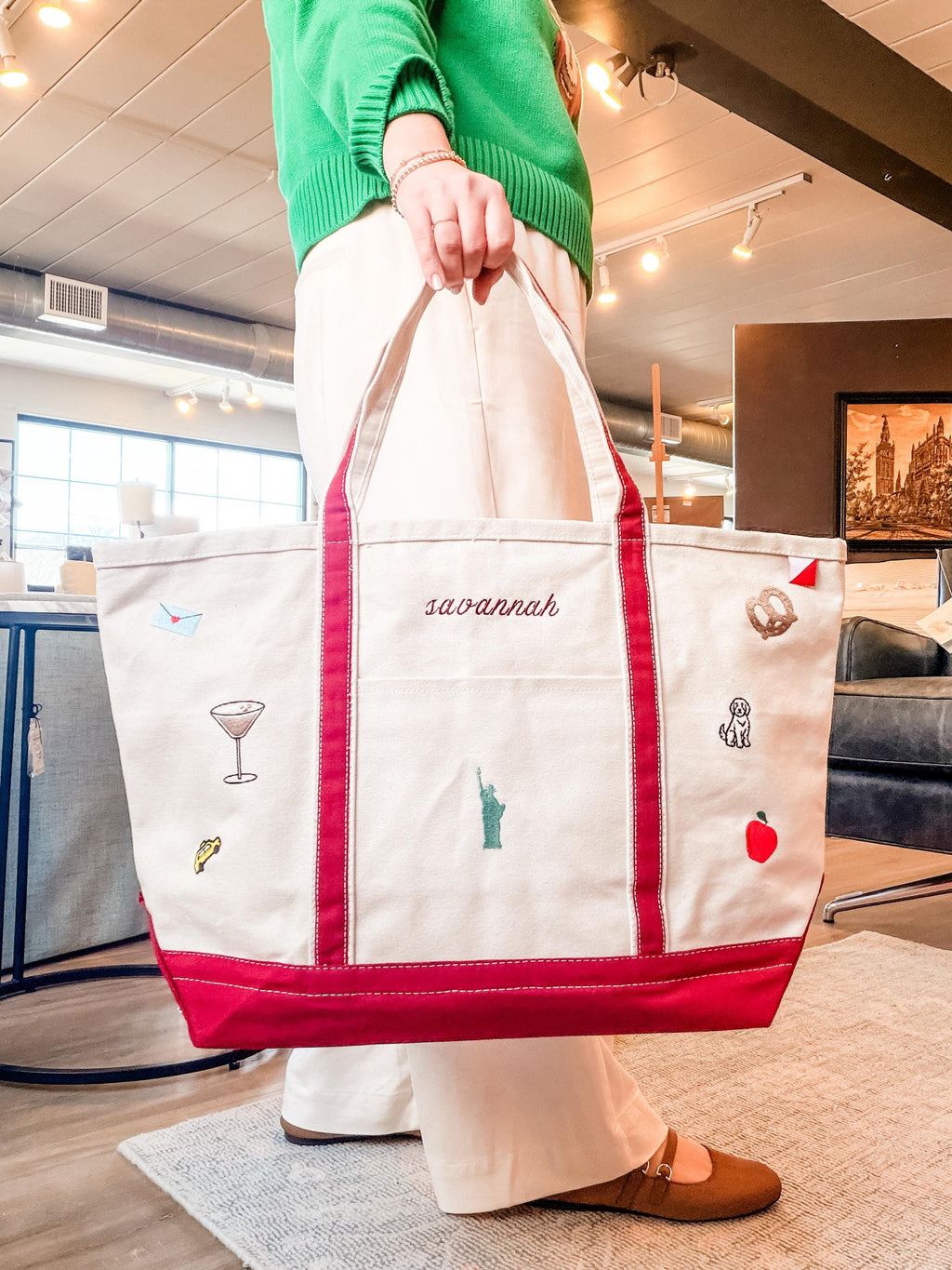 Large Zipper Tote Bag - Heavy Duty Canvas With Pockets & Reinforced Handles
