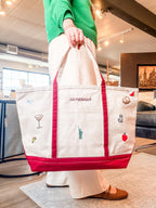 Large Zipper Tote Bag - Heavy Duty Canvas With Pockets & Reinforced Handles