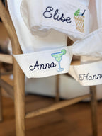 Embroidered Bridal Shirt - Custom Button Down With Personalized Cuff Embroidery