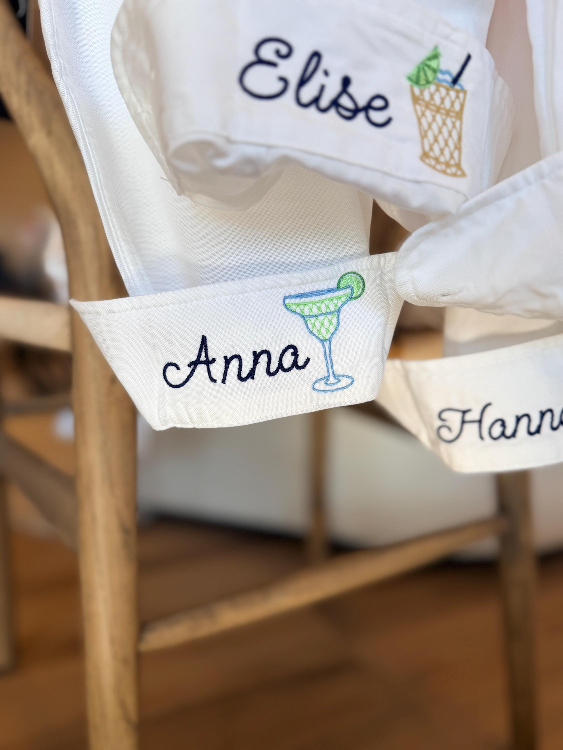 Embroidered Bridal Shirt - Custom Button Down With Personalized Cuff Embroidery