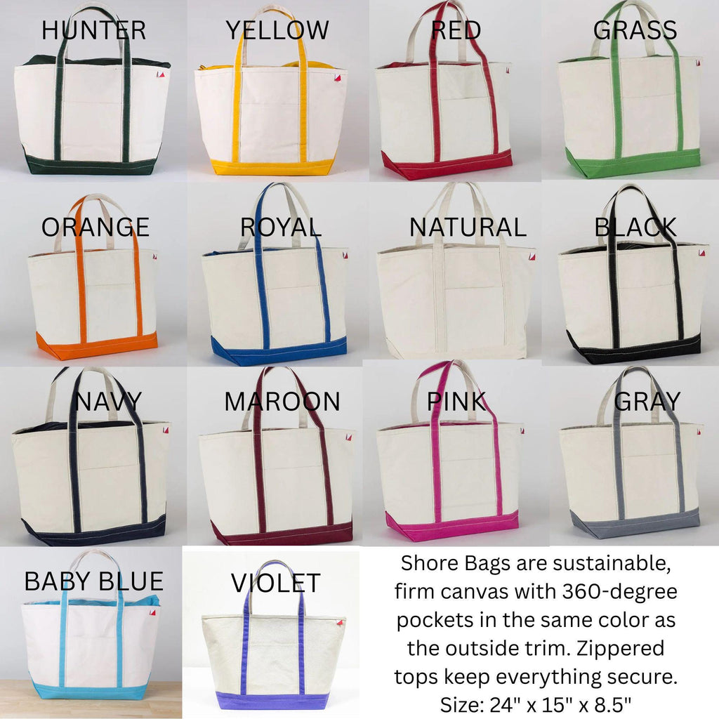 a large white bag with different colors and sizes
