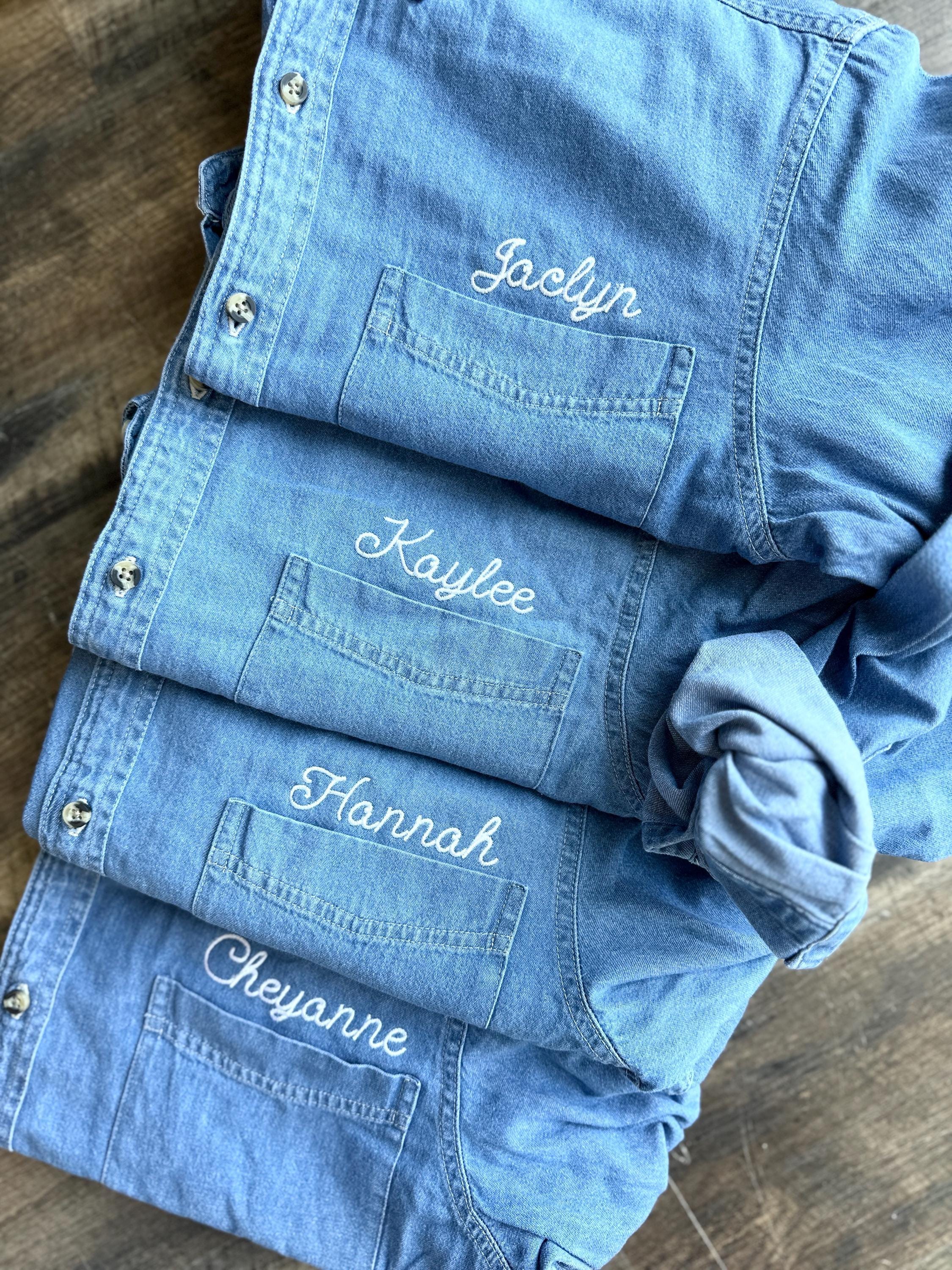 Embroidered Button Down - Bridal Party Shirts | Custom Monogram Oxford Shirt