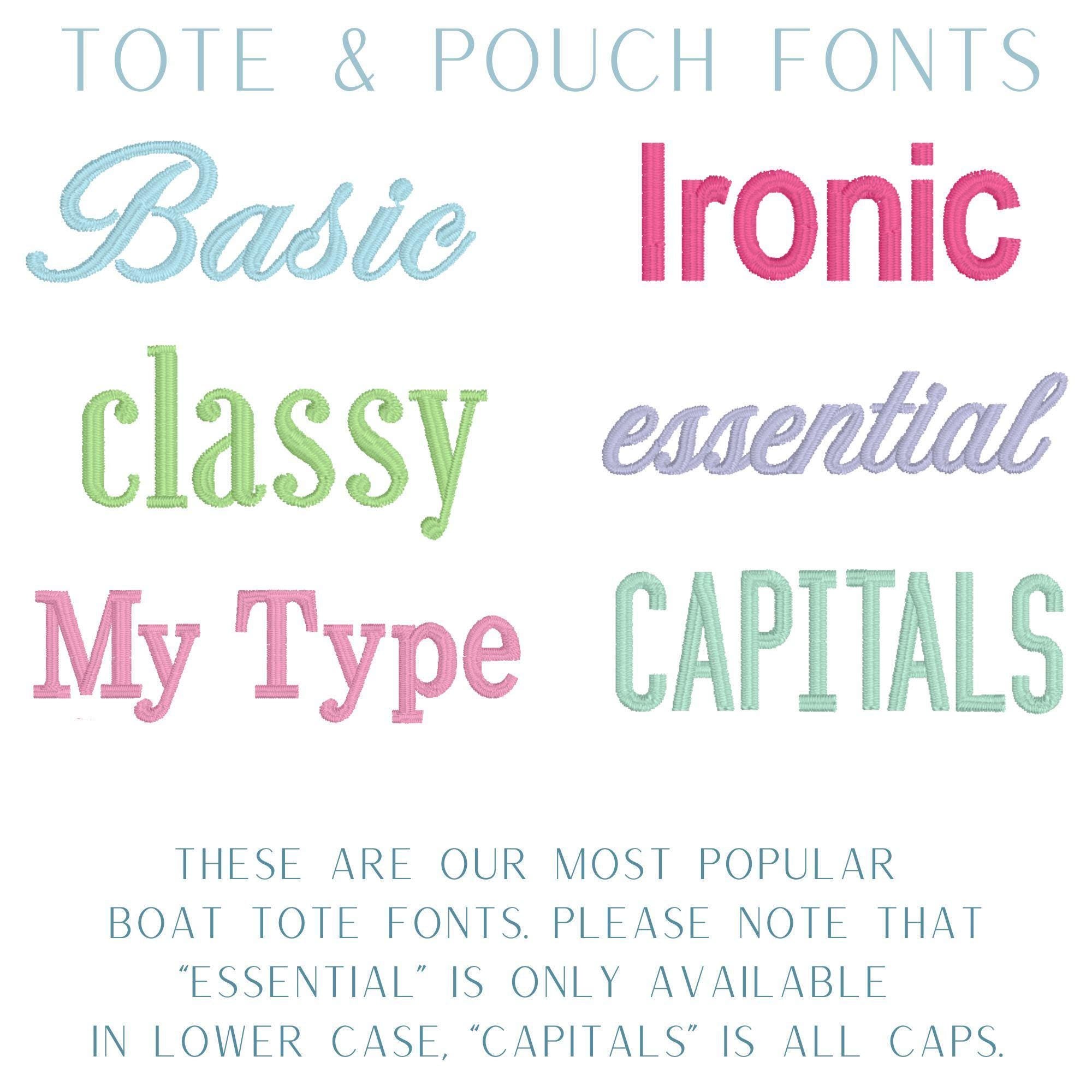 Canvas Boat Tote – Personalized Embroidered Tote Bag With Custom Icons