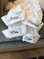 Embroidered Bridal Shirt - Custom Button Down With Personalized Cuff Embroidery