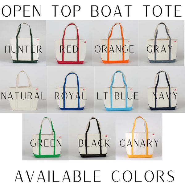 Embroidered Boat Bag, Custom Tote Bag, Personalized Ironic Boat Bag, Monogram Canvas Tote Bag, Preppy Monogram Tote, Premium Classic Tote