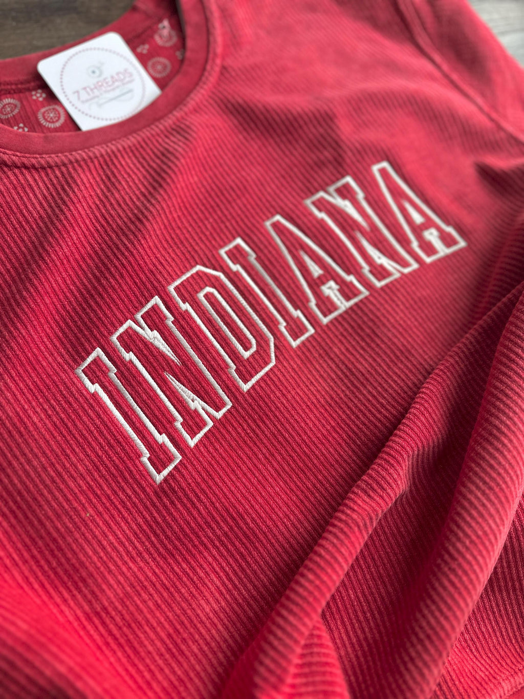 Comfy Corded Crew With Varsity Stitch Lettering, Graduation Gift For Seniors, College Grad Idea, High School Grad Party Gift, Oversized Crew