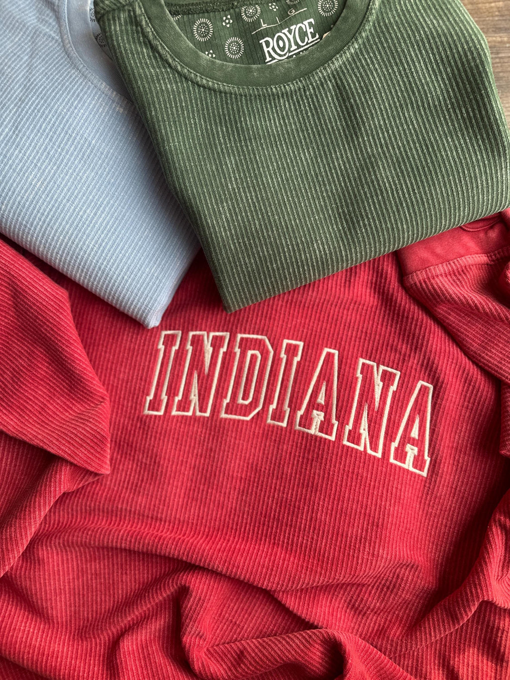 Comfy Corded Crew With Varsity Stitch Lettering, Graduation Gift For Seniors, College Grad Idea, High School Grad Party Gift, Oversized Crew