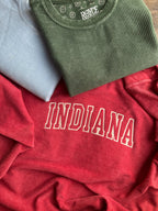 Comfy Corded Crew With Varsity Stitch Lettering, Graduation Gift For Seniors, College Grad Idea, High School Grad Party Gift, Oversized Crew