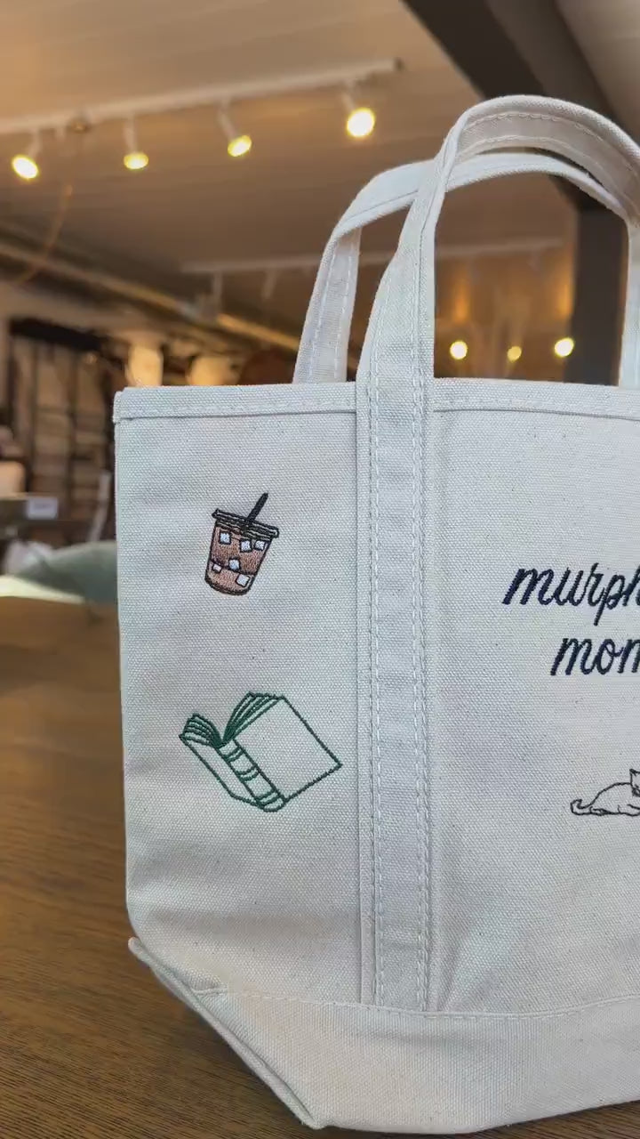 Mini Canvas Tote - Personalized Embroidered Boat Bag for Bachelorette Party
