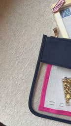 Clear Vinyl Pouch - Personalized Embroidered Project Accessory Bag for Needlepoint & Mahjong