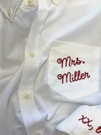 Embroidered Button Down - Personalized Bridal Party Shirts | Wrinkle Resistant Oxford Blend