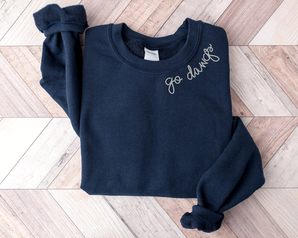 The Poppy Embroidered Neckline Sweatshirt