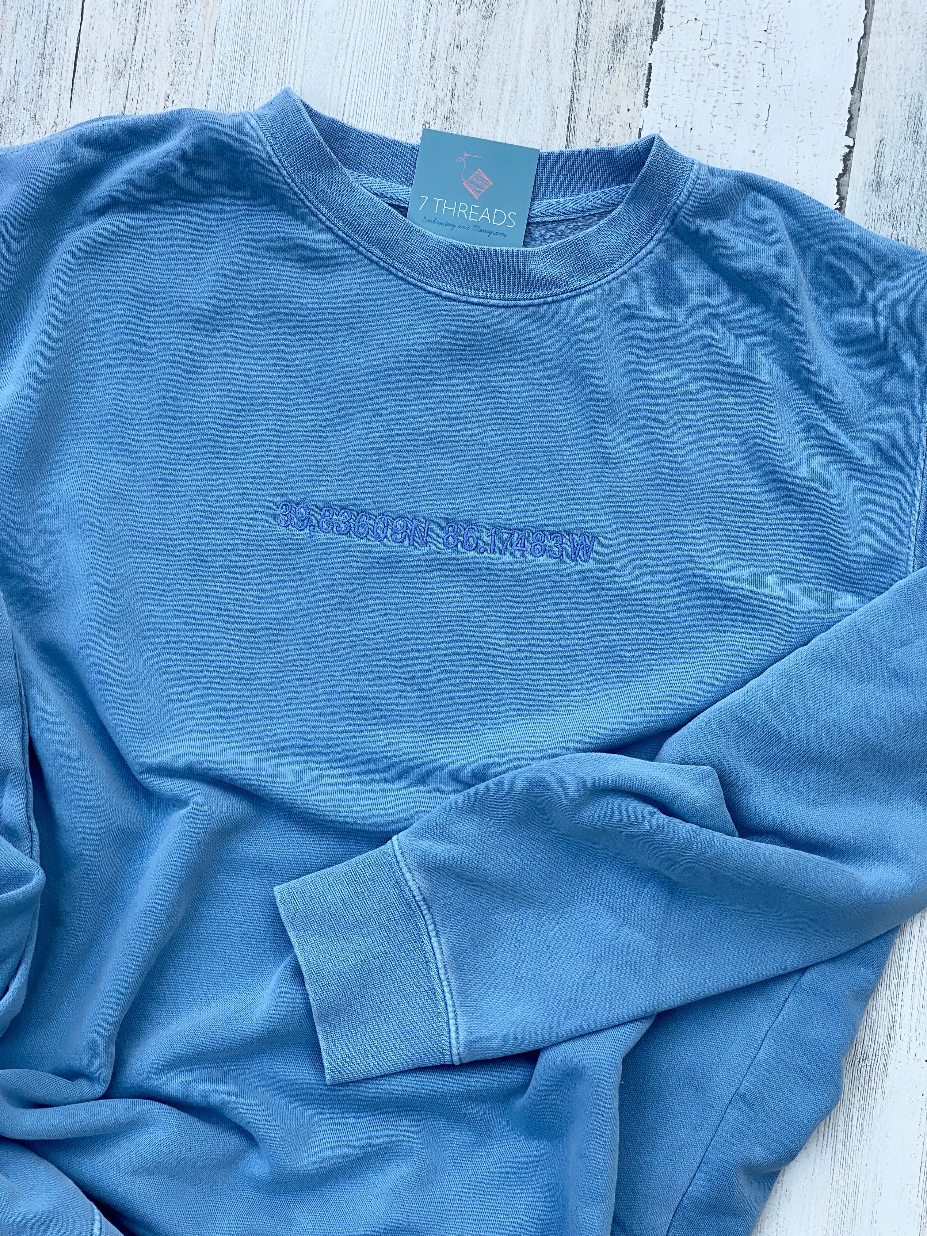 The Jade Embroidered Coordinates Sweatshirt