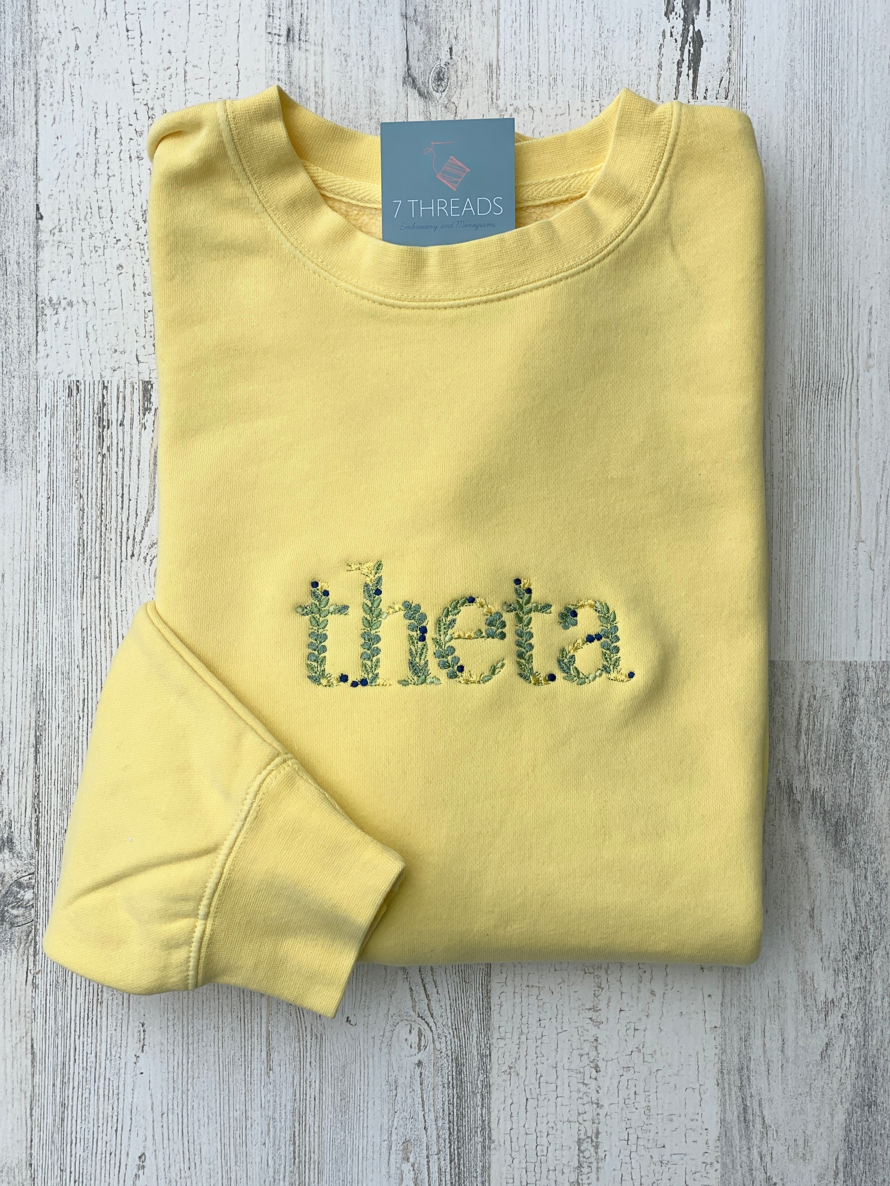 The Maggie Botanical Embroidered Flowers Sweatshirt