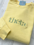 The Maggie Botanical Embroidered Flowers Sweatshirt