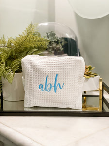 The Addie Waffle Weave Cosmetic Bag