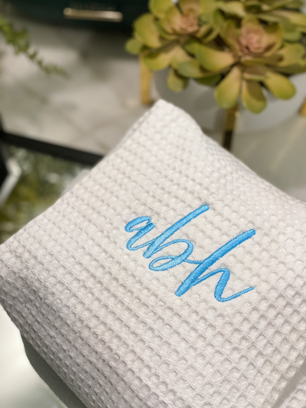 The Addie Waffle Weave Cosmetic Bag