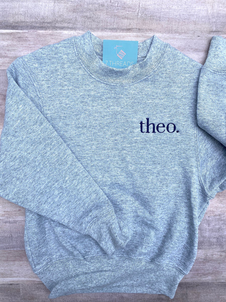 Theo Children's Monogram Sweatshirt For Boys and Girls