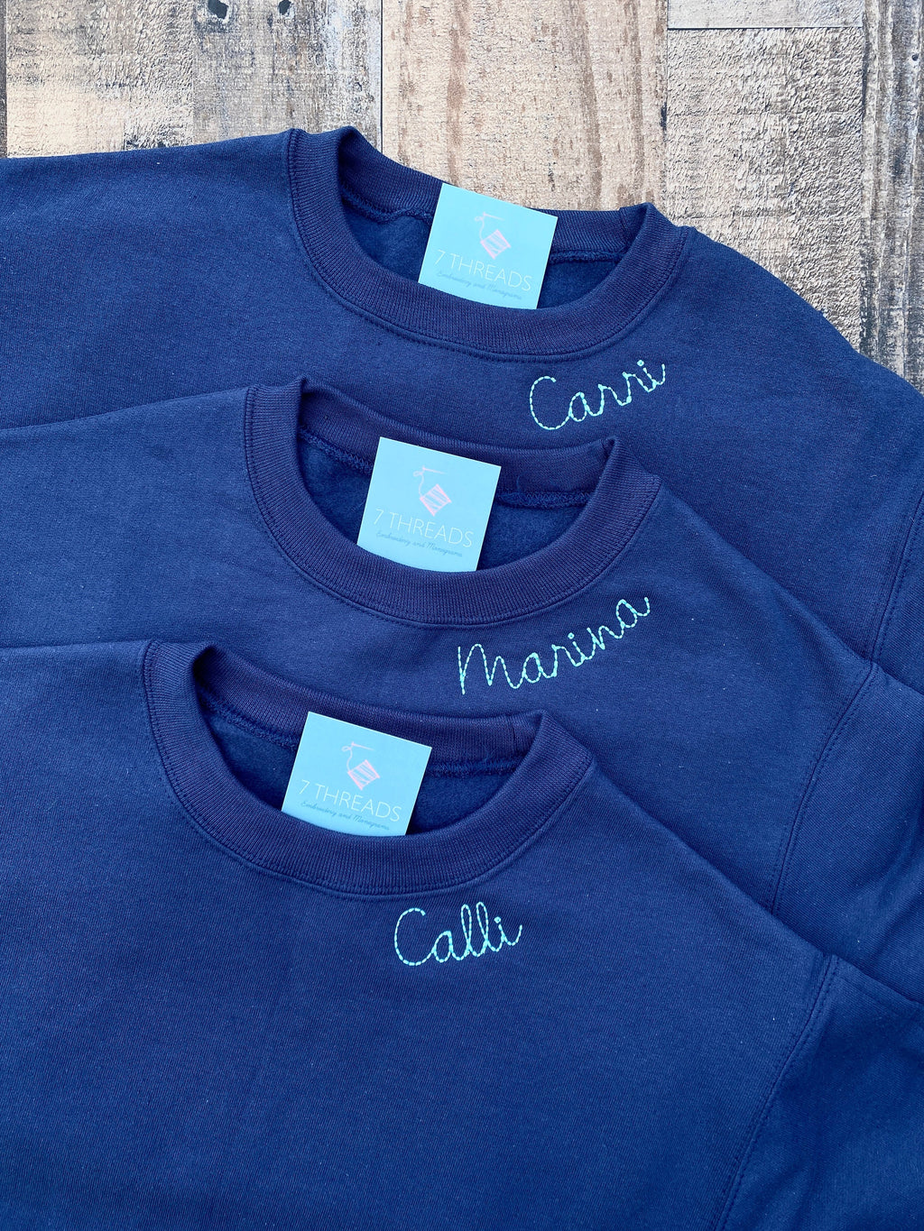 The Lila Embroidered Collar Bean Stitch Sweatshirt