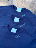 The Lila Embroidered Collar Bean Stitch Sweatshirt