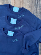 The Lila Embroidered Collar Bean Stitch Sweatshirt