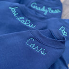 The Lila Embroidered Collar Bean Stitch Sweatshirt